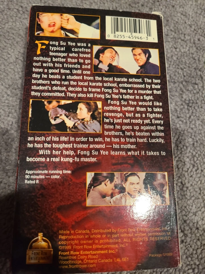 VHS Kung Fu: The Punch of Death 1999  Martial Arts Letterboxed Karate Rare - Image 4 of 4