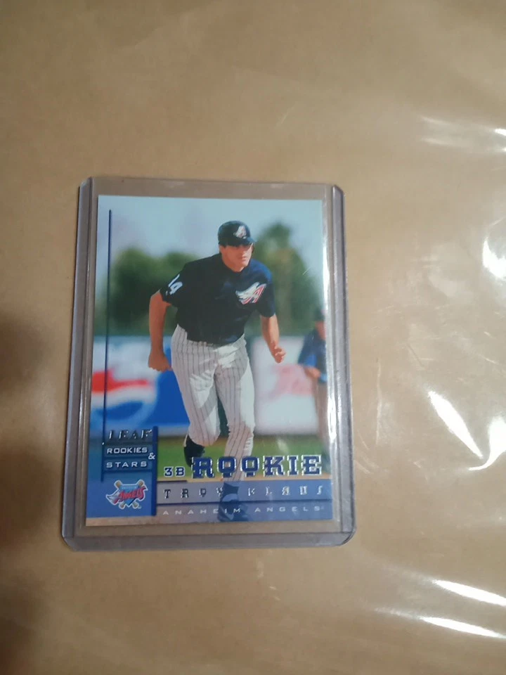 Tarjeta rara Angels WS MVP RC Troy Glaus Rookie 1997 Leaf Rookies & Stars #314 SP Foto 3 de 4