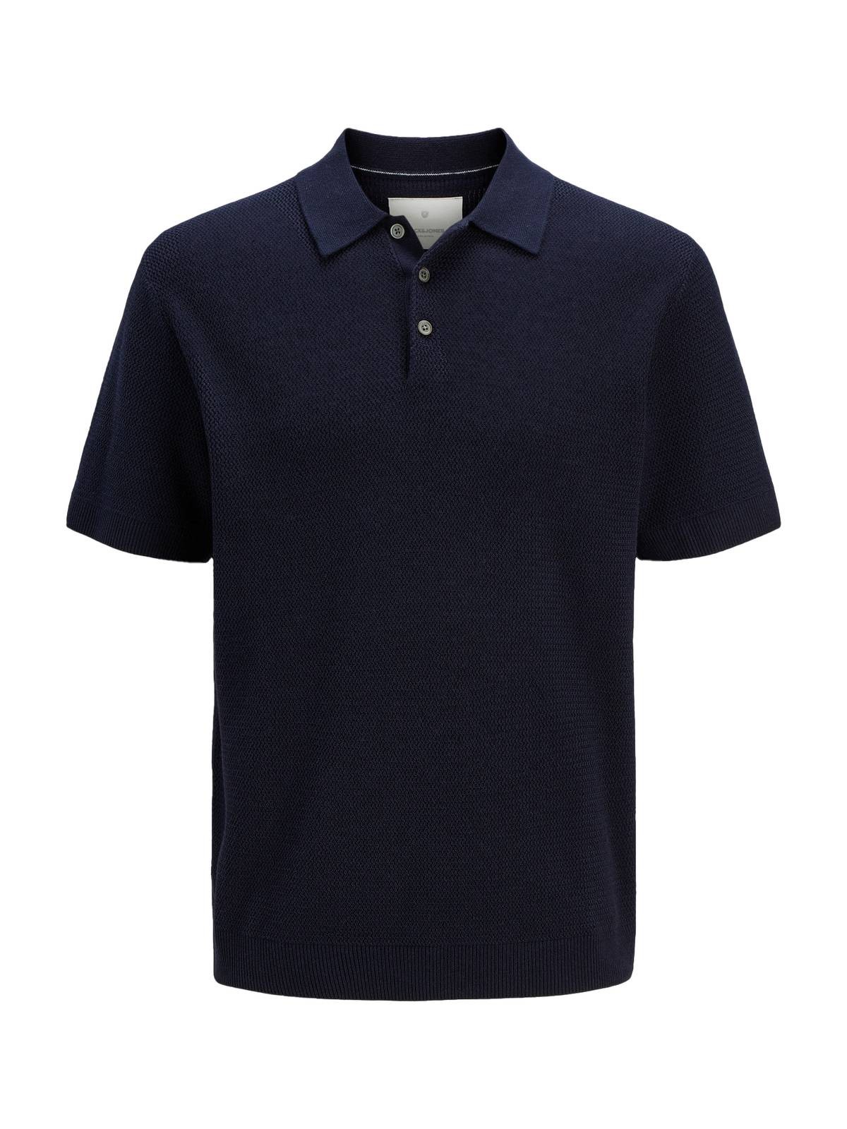Трикотажное синее поло Jack - Jones Travis - Taglia L Abbigliamento Uomo Maniche Corte 10090₽