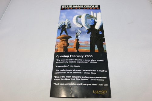 MEMORABILIA LAS VEGAS The Blue Man Group Vintage February 2000 Luxor Flyer Ad