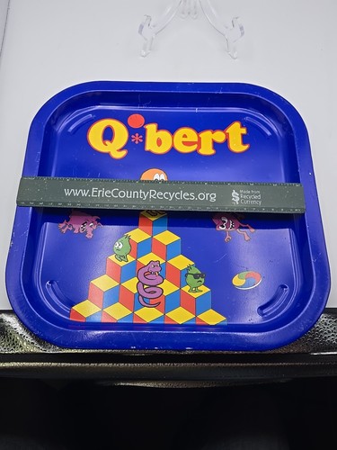 Qbert 1983 Mylstar Electronics Inc Tin Metal Lap Top TV Tray Bed Snack Tray VTG - Picture 15 of 15