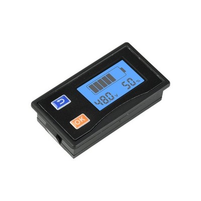 Digital LCD Voltmeter with Percentage Battery Indicator DC 9 to 120V Input