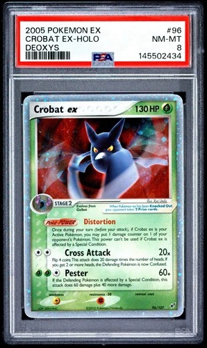 2005 Pokémon Crobat ex 96/107 Deoxys Holo PSA 8
