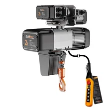 Prowinch Electric Chain Hoist w/ Power Trolley Variable Speed 220V 1ø 50~6 2 ton