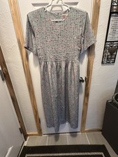 Women’s Plus Size Vintage R&K Originals Blue Floral Pleated Dress  22 Teacher