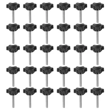30pcs Star Knobs M4 x 25mm 304 Stainless Steel Stud 25mm 6-Star Head Thumb Screw