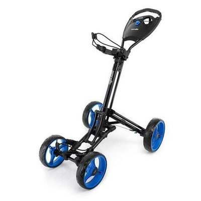 #ad SereneLife 4 Wheel Lightweight Folding Golf Push Cart w Foot Handle Brake $93.99