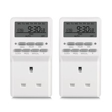 HBN 7 Day Digital Timer with Countdown Setting,Heavy Duty Electrical Socket