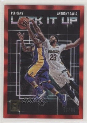 2018-19 Panini Donruss Lock It Up Holo Red Laser 3/99 Anthony Davis #5 uk2