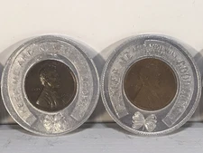 8 Encased Lucky Encased Wheat Pennies 1930 to 1957 Looks Great Free Shipping