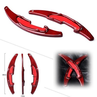 2x Rot Lenkräder Schaltwippen Shift Paddle für BMW M2 M3 M4 M5 M6 X5M X6M 14-16