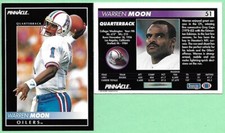 1992 Pinnacle Football Warren Moon #51 Houston Oilers👍