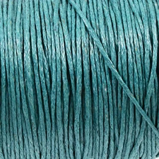 1mm Waxed Cotton Cord - Teal Blue Green - 70 Meters - Macrame & Beading String