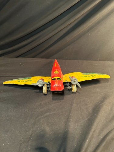 1930s Marx U.S. Mail 990-5 Tin Wind-Up Twin Engine Airplane Toy - Rare Vintage - Bild 1 von 4