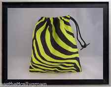 Gymnastics Leotard Grip Bags / Lime Green Zebra Gymnasts Birthday Goody Bag