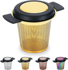 Gold Tea Infuser for Loose Tea, Stainless Steel Titanium Golden Plating Loose Le