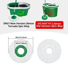 Reusable Mop Head Replacement For Libman Tornado Spin Mop Thick Microfiber Spin 