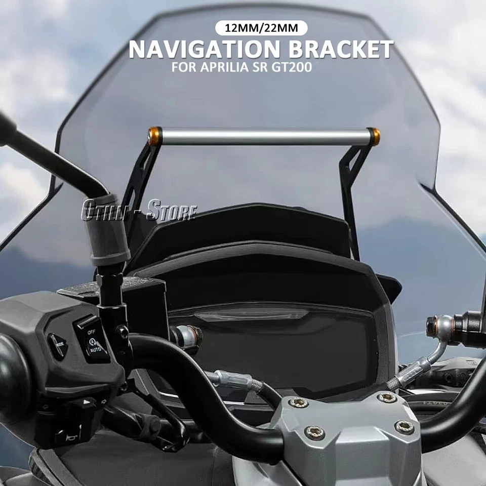 Mobile Phone GPS Navigation Bracket Motorcycle For Aprilia SR GT200 2022 2023 - Image 3 of 4