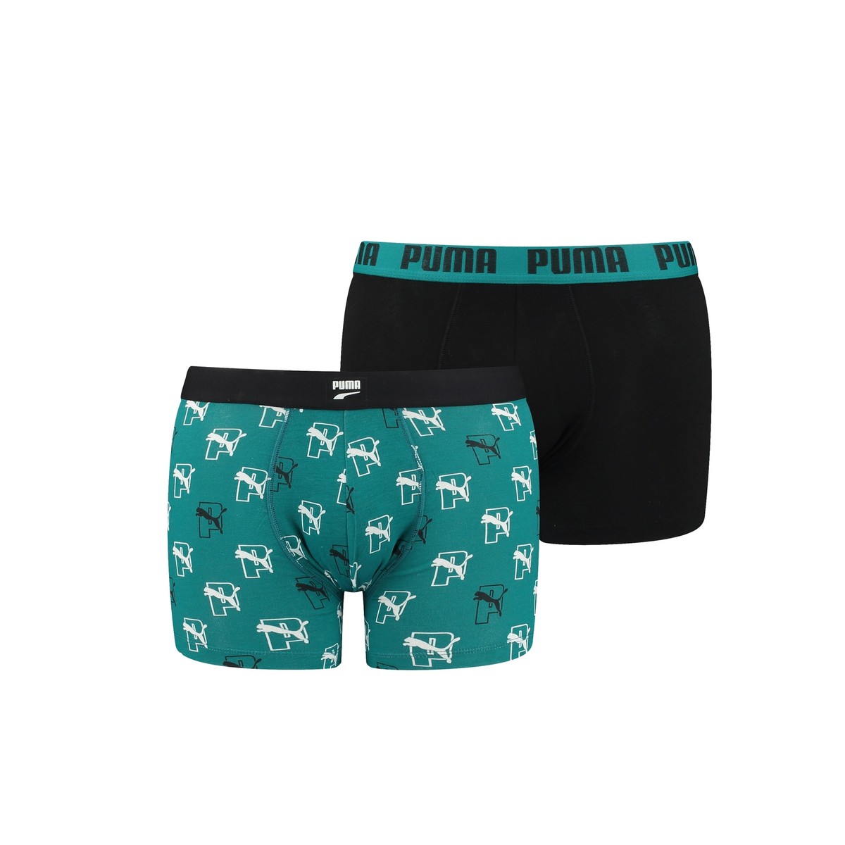 Puma Men Cat All Over Print Pack Boxers Teal