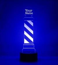 Barber Shop Pole Light Up, LED Barber Sign With Remote, Personalized Free