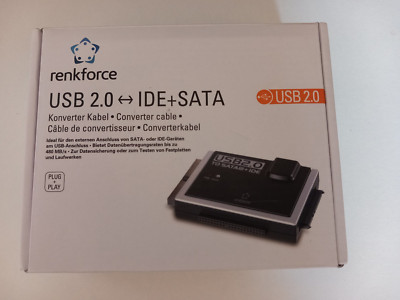 Renkforce USB 2.0 to IDE+SATA Converter USB Adapter Cable Accessories798