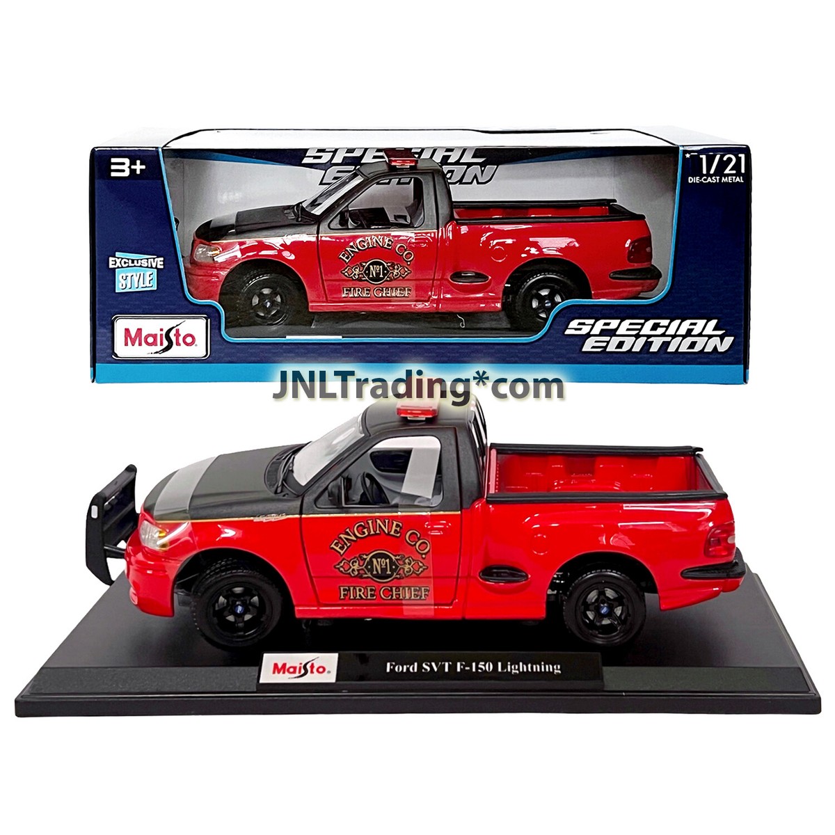 Maisto SE 1:21 Scale Die Cast Red Fire Chief Engine Co. FORD SVT F