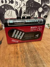 GPX C3098 EQ Portable Cassette Player/FM AM Radio Red TESTED/WORKING