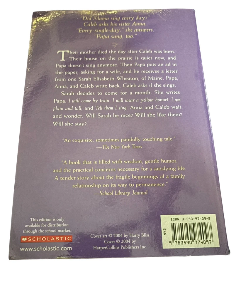 Scholastic Class Pack 10 Copies Sarah, Plain And Tall MacLachlan Paperbacks New - Image 2 of 4