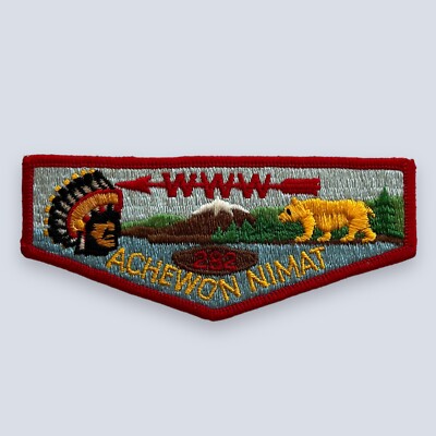 Achewon Nimat Lodge 282 OA Flap San Francisco Bay Area Council Patch 60s RARE S2