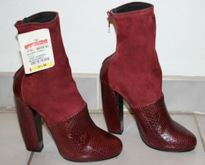 burgundy snakeskin boots