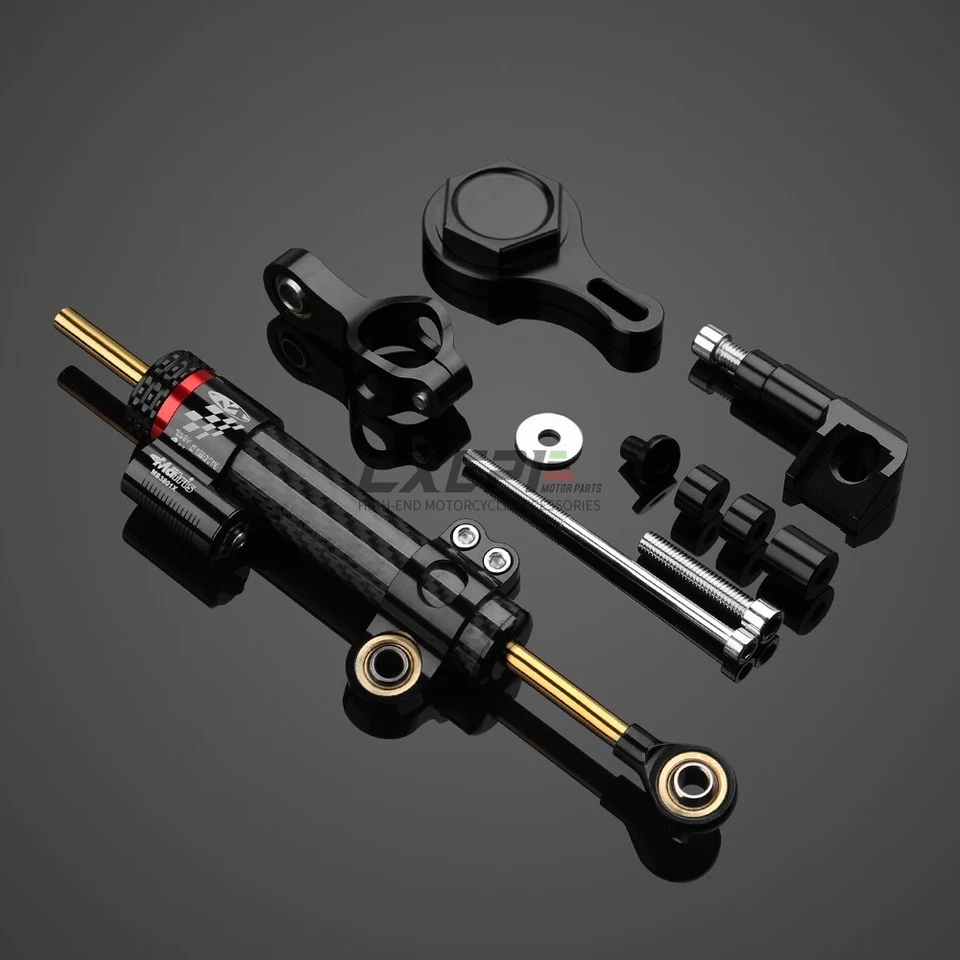 Short Carbon Steering Damper Bracket For YZF-R1 YZFR1 2002-2017 YZFR6 2006-2020 Foto 2 de 4