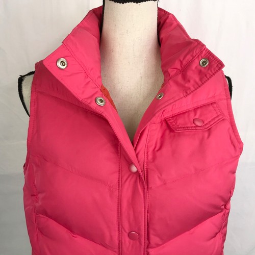 Gap Womens Pink Down Puffer Vest Snaps 