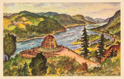 Postcard Vista House Cascade Mountains