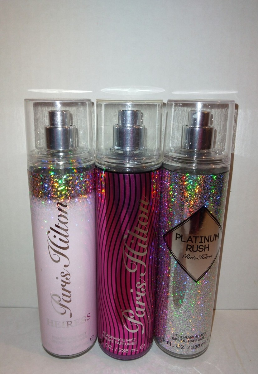 Lot Of Paris Hilton Fragrance Mist oz Heiress/ Platinum Rush