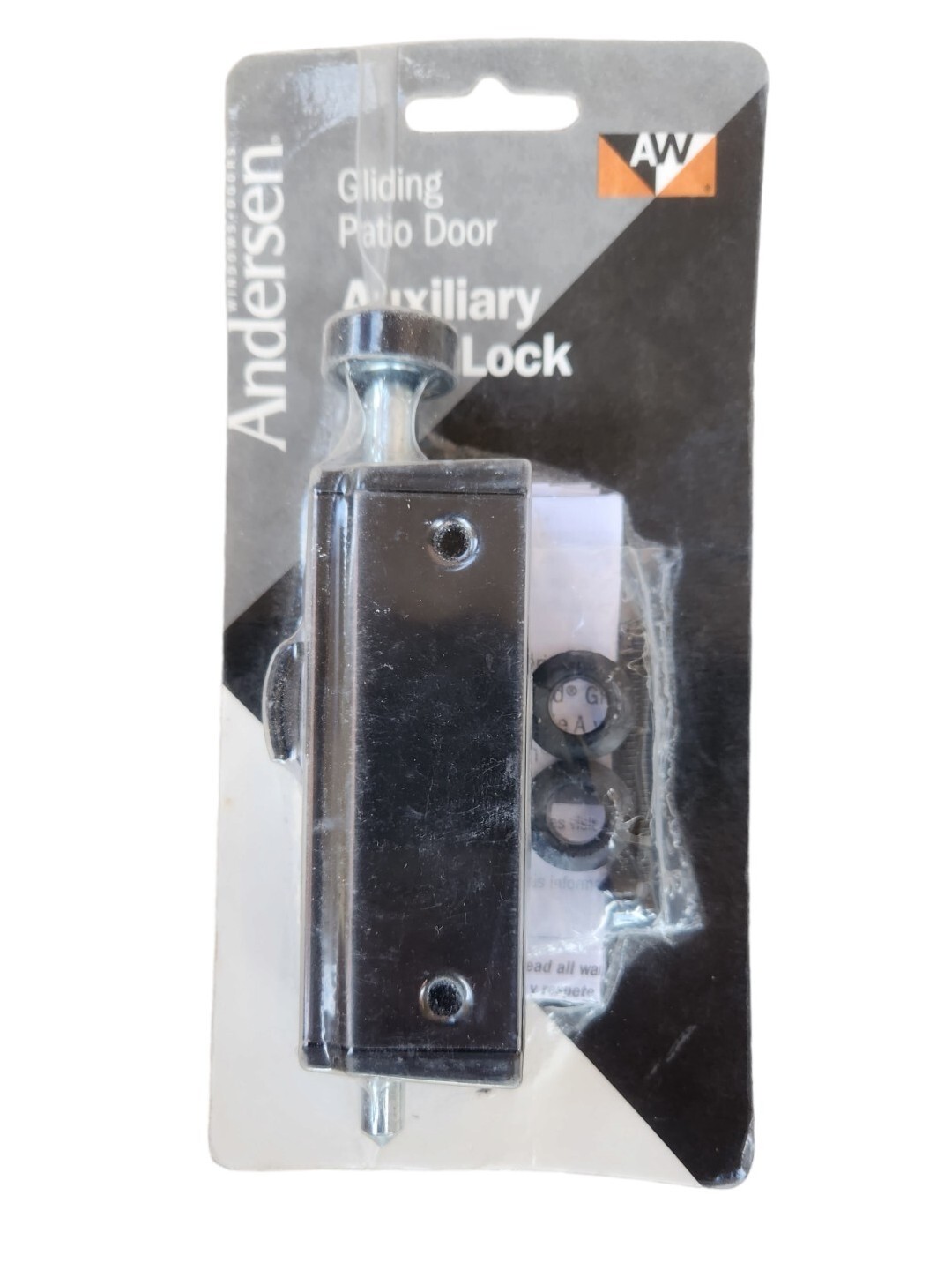 Andersen Gliding Patio Door Auxiliary Foot Lock 200 400 Series Black