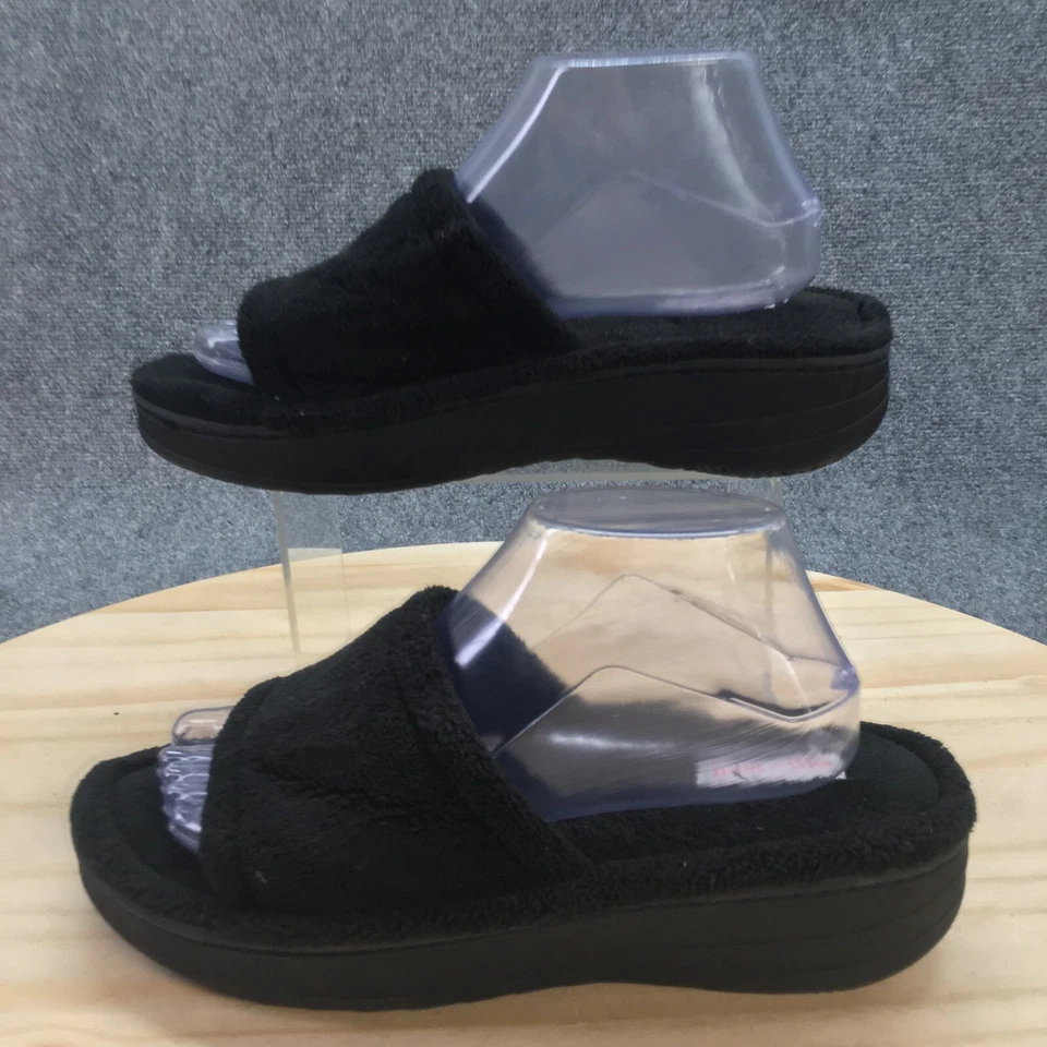 Sandalias Easy Spirit para mujer 8-9 plataforma deslizables negras imitación piel punta abierta informales Foto 2 de 4