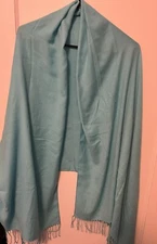 Light Blue Made In Italy Pashmina Shawl Scarf