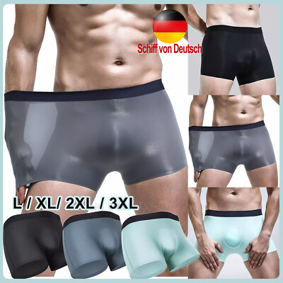3Pack Sommer Eisseide Herren Boxershorts Unterhosen Unterwäsche Shorts Nahtlos