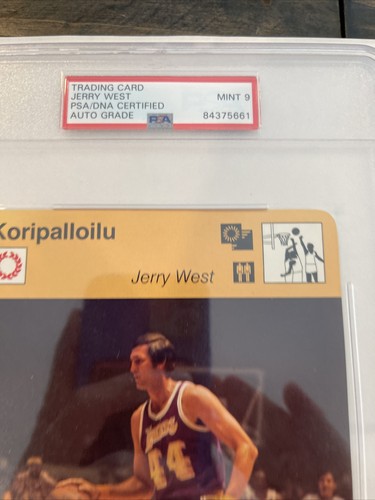 Autographed Jerry West Signed 1977 Sportscaster Card Lakers Logo PSA/DNA MINT 9 - Picture 3 of 5
