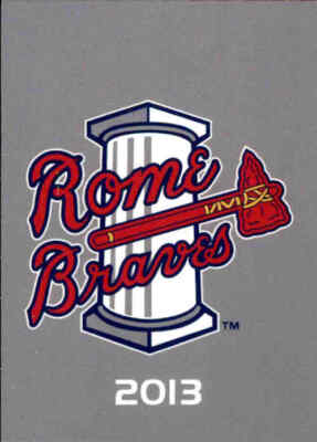 2013 Rome Braves Brandt #1 Header Logo Checklist - NM Baseball Card
