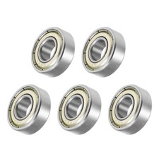 Deep Groove Ball Bearings 698ZZ 8mm x 19mm x 6mm 5Pcs Carbon Steel Double Shi...