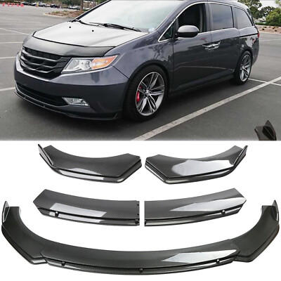 For Honda Odyssey Carbon Fiber Style Front Bumper Lip Splitter Spoiler Body Kits