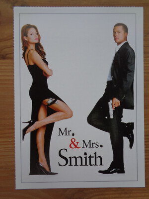Filmplakatkarte / moviepostercard   Mr. & Mrs.Smith  Brad Pitt , Angelina Jolie