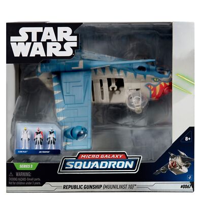 STAR WARS マイクロギャラクシー　リパブリックガンシップ Star Wars Micro Galaxy Squadron Republic Gunship Muunilinst 10 Toy