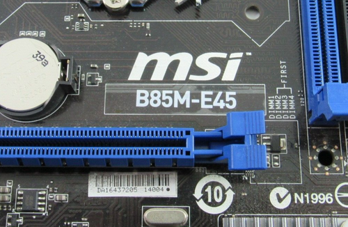 MSI INTEL 1150 DT DESKTOP MOTHERBOARD SYSTEM BOARD DDR3 B85M-E45 - Picture 3 of 3