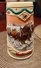 Anheuser Busch 1996 Budweiser American Homestead Holiday Stein Excellent Cond.
