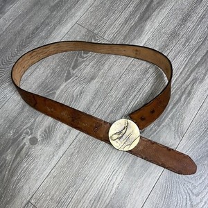 Napoleon Empereur Vtg 70s 80s Soaring Eagle Brown Leather Belt Sun Stars Western