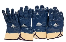 MCR SAFETY 9761 PREDATOR FULLY COATED NITRILE GLOVES 9761 LARGE BLUE/WHITE 2PAIR