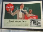 Vintage 1939 Coca Cola Magazine Print Ad "Thirst Stops Here" — photo 2