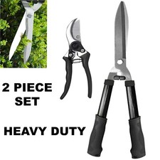 2Pc Garden Pruning Shears Secateurs Hedge Cutter Gardening Scissors Carbon Steel